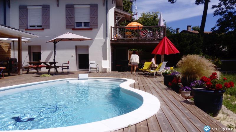 Photo n°2 de :Arcachon-la teste T3 ds maison rez de chausse, piscine